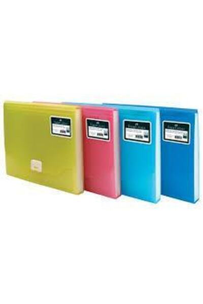 Faber Castell Φάκελος με φυσούνες Neon Blue με 13 τσέπες