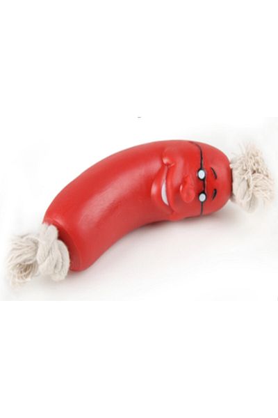 Mixpet Smiling Sausage String Dog Toy 13 cm