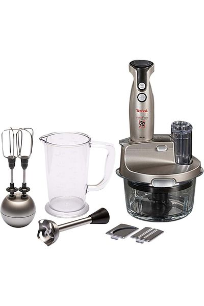 TEFAL Activflow Glass Bowl Silver 1500 W Blender Set