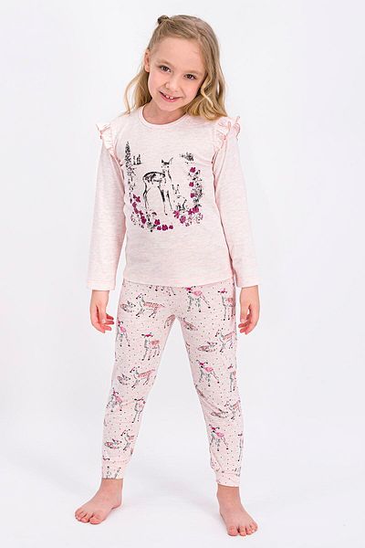 ROLY POLY Girl Child Ecru Beige Long Sleeve Pajama Set Rp1939-g 21k