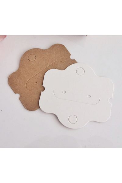 Protec Matbaa Jewelry Necklace Card White 100 Pieces