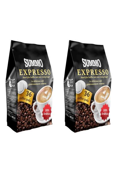 SUMMO Espresso 72'li Avantaj Paketi (36X2) Senseo Pod Kahve Kapsülü
