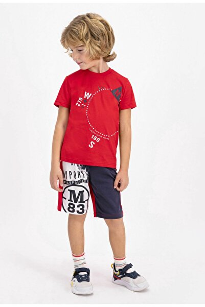 ROLY POLY Red Young Men's Bermuda Rolypoly Suit