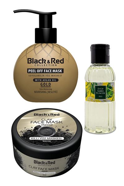 Black Red Peel-Off Gold Face Mask Nourishing 250 Ml - Clay Face Mask with Charcoal Extract 400gr