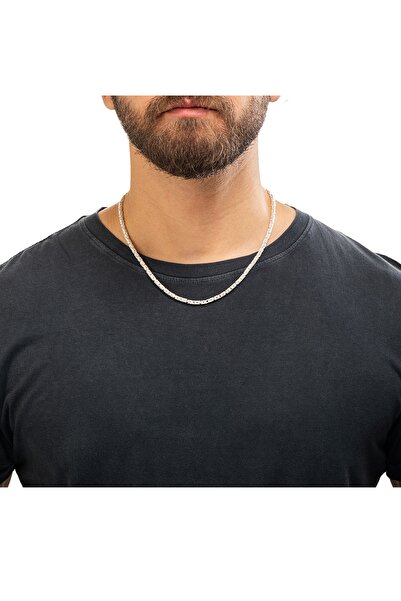 Molenza Gümüş Renk 925 Ayar Kral Zincir 3.5 Milim