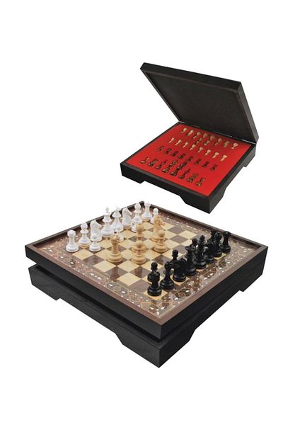 Star Okey Star Vip Walnut Large Chess Set