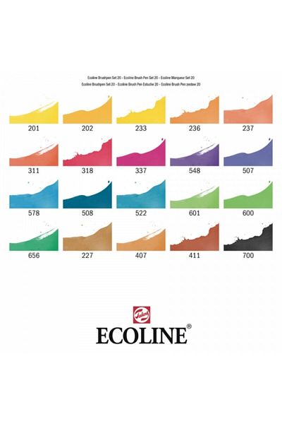 Talens Ecoline Brush Pen Set of 20 9004