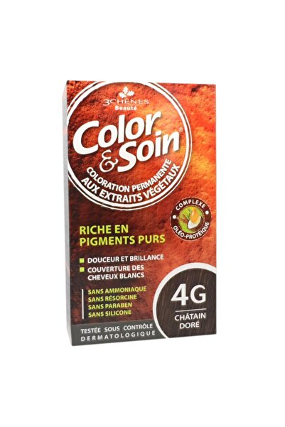 Color Soin Color And Soin Tamamen Organik Bitkisel Saç Boyası 4g - Golden Chestnut