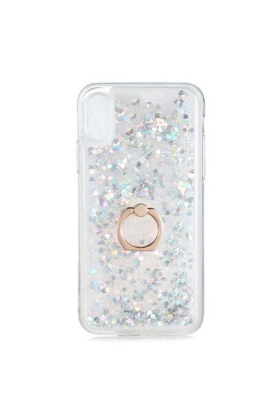 noktaks Apple iPhone X - Case with Stand Ring and Liquid Sequin Flowing Liqui...
