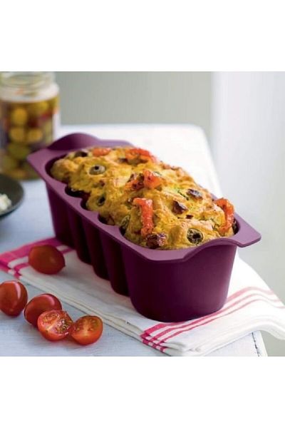 Tupperware Purple Silicone Rectangular Cake Baking Container Hsgl