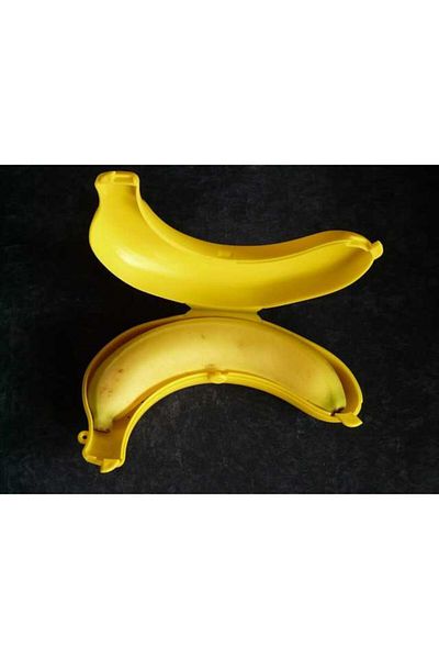 İndiriminVar 500ml Banana Shaped Lunch Box - Plastic Storage Container