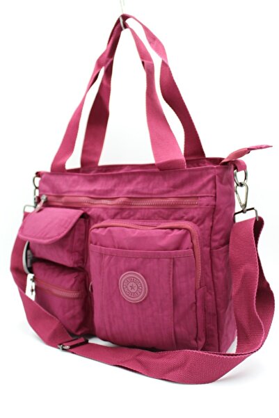 Bevitton Su Geçirmez Kumaş Kadın Bordo Lüx Omuz Çantası 7300