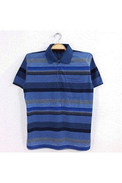 Nacar En Baba Yakalı Cepli Ringelli Erkek T-shirt