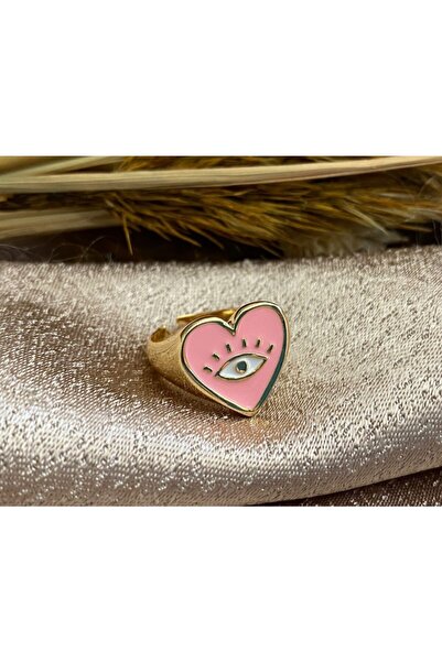 Markiz Takı خاتم عين القلب الوردي قابل للتعديل