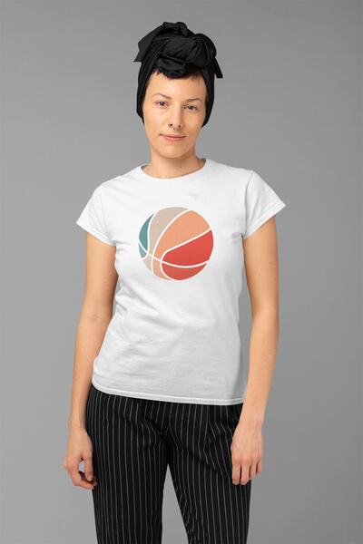 ErTaPassage Minge de baschet albă cu imprimeu femei tricou - T899147