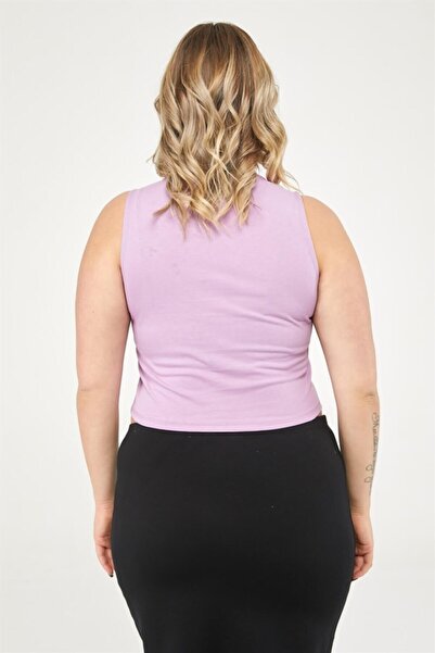 Seamoda Γυναικείο λιλά στρογγυλό λαιμό Crop εσώρουχο