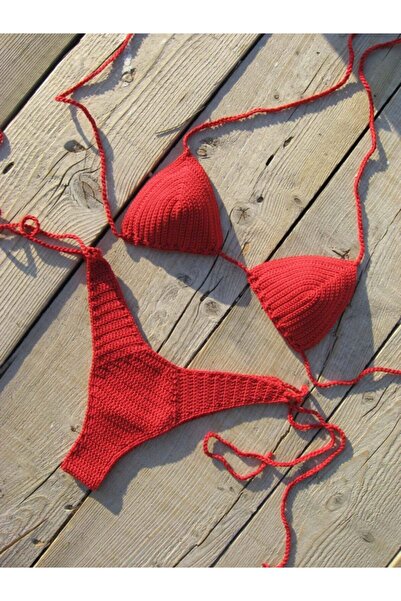 Major Butik Kadın Tığ Işi Örgü Bikini Takım