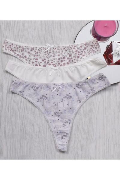 Scarlet Ticaret Çok Renkli 3'lü Tanga Külot