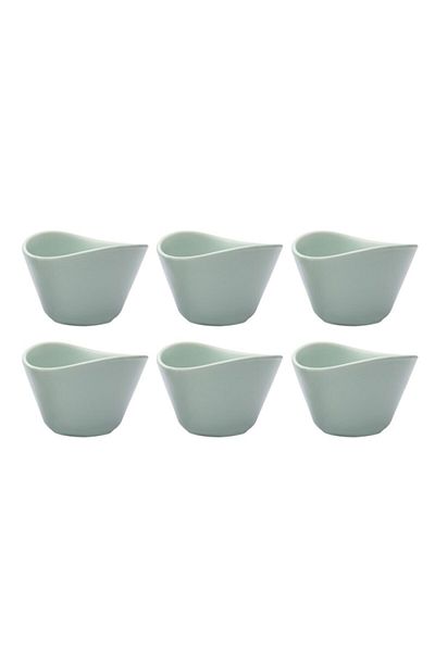 melik's 6-Piece Snack Bowl 6 Pieces Sauce Bowl Breakfast Ice Cream Bowl Green