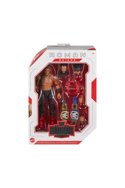 mattel مجموعة مجسمات وإكسسوارات WWE Ultimate Edition، رومان رينز، مقاس 6 بوصات