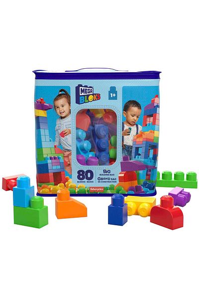 FISHER PRICE Mega Bloks 80's Block Bags Blue Cyp72-dch63