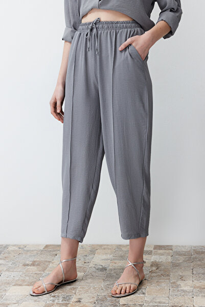 Trendyol Collection Gray Aerobin Shirt and Trousers Set - Twoss24Au00038