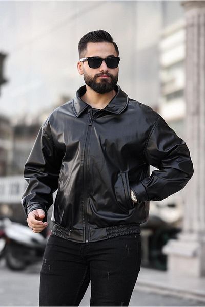 FREED MOND δερμάτινο μπουφάν bomber oversize