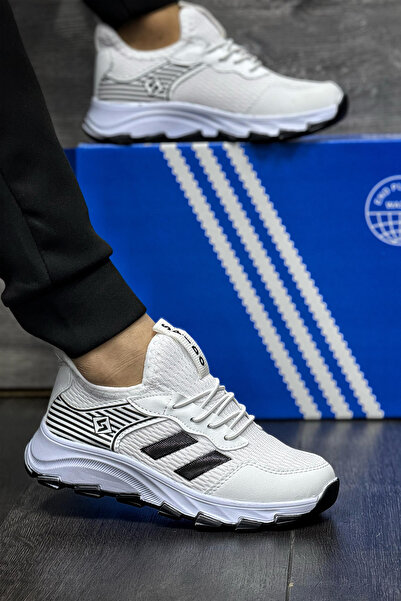 BOUIS Дитячі білі 2-смугові шнуровані ортопедичні еластичні легкі дихаючі уні...