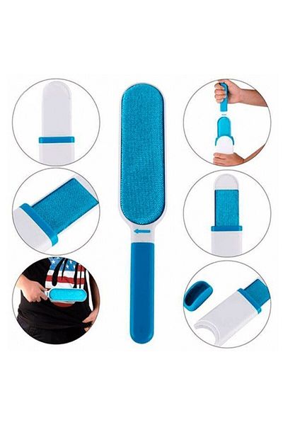 Reoona Feather Dust Cleaner Brush Set 2 Pieces Blue Vacuum Packaged Cat Dog Hair Collection Clothes Hair Collection
