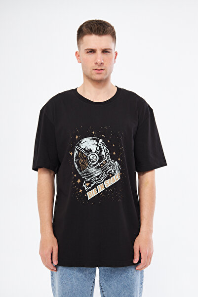 Astronot Temalı Oversize Tişört