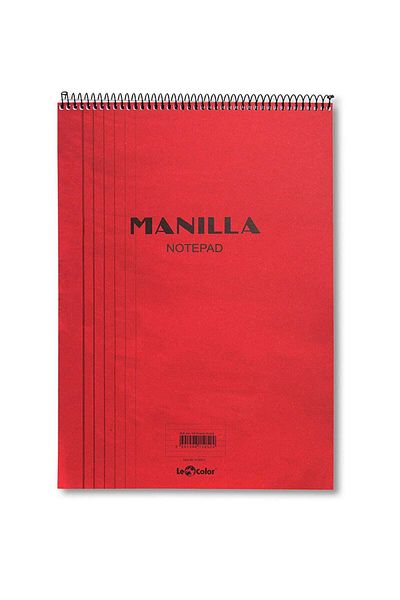 Le Color Manilla Office Memo Pad A4 Checked Red