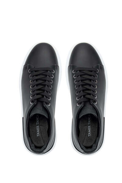 Tamer Tanca Erkek Hakiki Deri Siyah Sneakers & Spor Ayakkabı