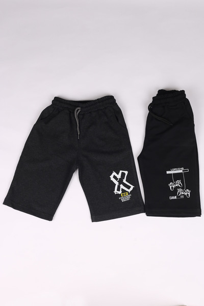 çiko kids Pachet de 2 pantaloni scurți de buzunar cu imprimeu pentru băieți/C...