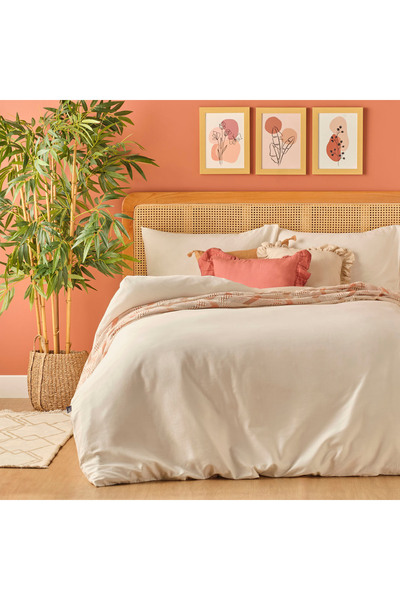 Bella Maison Σετ παπλωματοθήκη 100% βαμβακερό σατέν Supreme Basic Super King ...