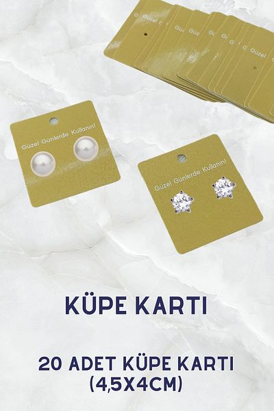 Netsan Etiket Earring Card 4.5 x 4 cm Model:2