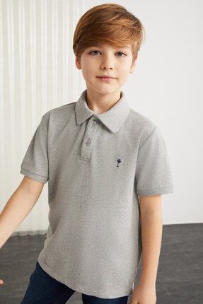 GRIMELANGE Lo s grm24001 100 Pamuk Nak l K sa Kollu Polo Yaka Tshirt Kiremit Rengi Polo Yaka T shirt