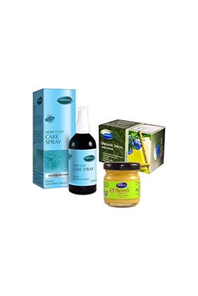 Mecitefendi Kenevir Ayak Bakım Spreyi (1 Adet) + Organik Sabun-Ardıç Katranı (1 Adet) + Aynı Sefa Krem (1 Adet)