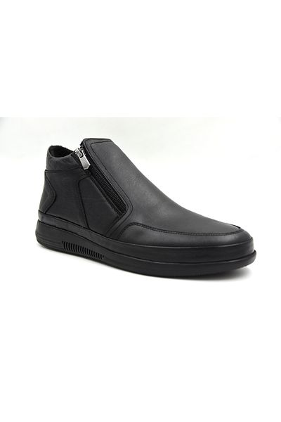 BEYAZ (Prego) Αντιολισθητική σόλα Thermo με φερμουάρ Casual Ανδρικές Μπότες ΜΑΥΡΟ
