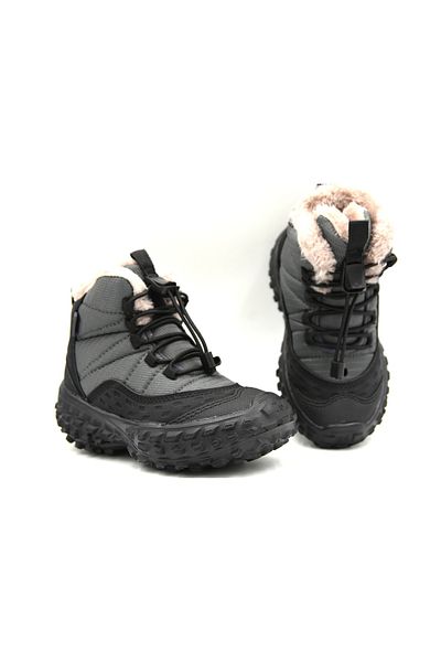 Vicco Tiger Phylon Rubber Sole Ορθοπεδικές Παιδικές Μπότες Χιονιού ΜΑΥΡΟ ΧΑΚΙ