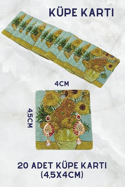 Netsan Etiket Earring Card 4.5 x 4 cm Model:8