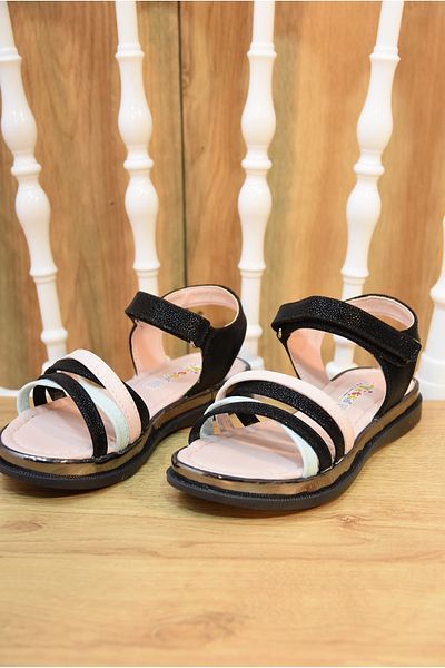 Prego Girls' Sandals - Thermo, Kaynaz Sole, Velcro, Black Powder