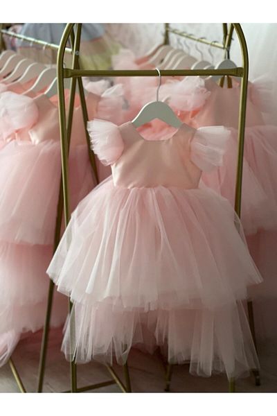 İPEKACOUTURE Rochie cu volane cu coada pentru fete