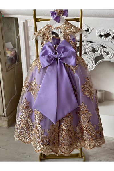 İPEKACOUTURE Rochie pentru fete cu detaliu din dantela si tul