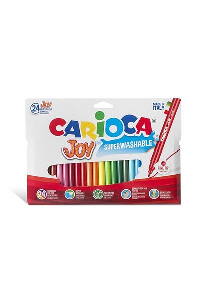 CARIOCA Super Washable Felt Tip Crayons 24 Pack