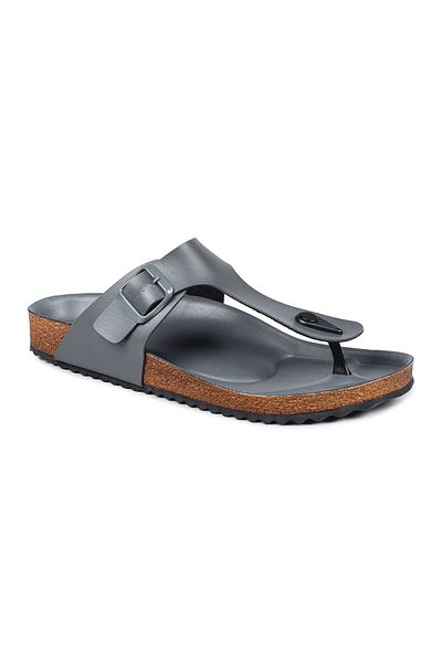 Jump 50017 Single Buckle Gray Men's Flip Flops