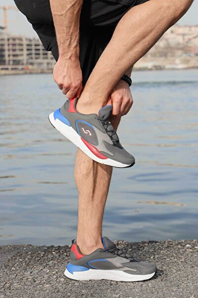 Jump 27462 Σκούρο Γκρι - Κόκκινο Ανδρικά αθλητικά παπούτσια Casual αθλητικά παπούτσια