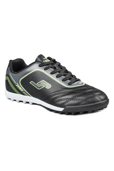 Jump 26753 Schwarz - Neongrüner Kunstrasen-Fußballschuh