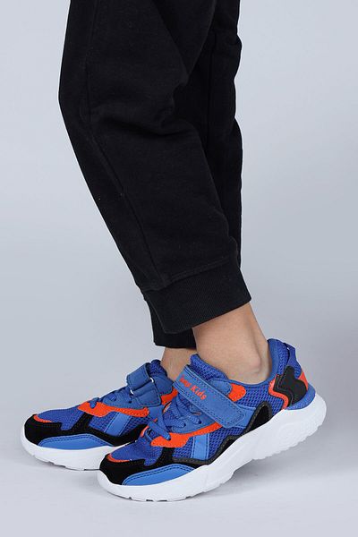 Jump 29189 Saks Modrá - Oranžová Unisex Dětské Sneaker Tenisky pro volný čas