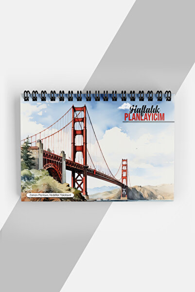 markcat مخطط أسبوعي بنمط الجسر - جدول أعمال غير مؤرخ (A5) مخطط غير مؤقت