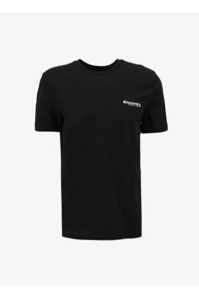 Discovery Expedition Siyah Erkek Bisiklet Yaka T-Shirt D4SM-TST3294